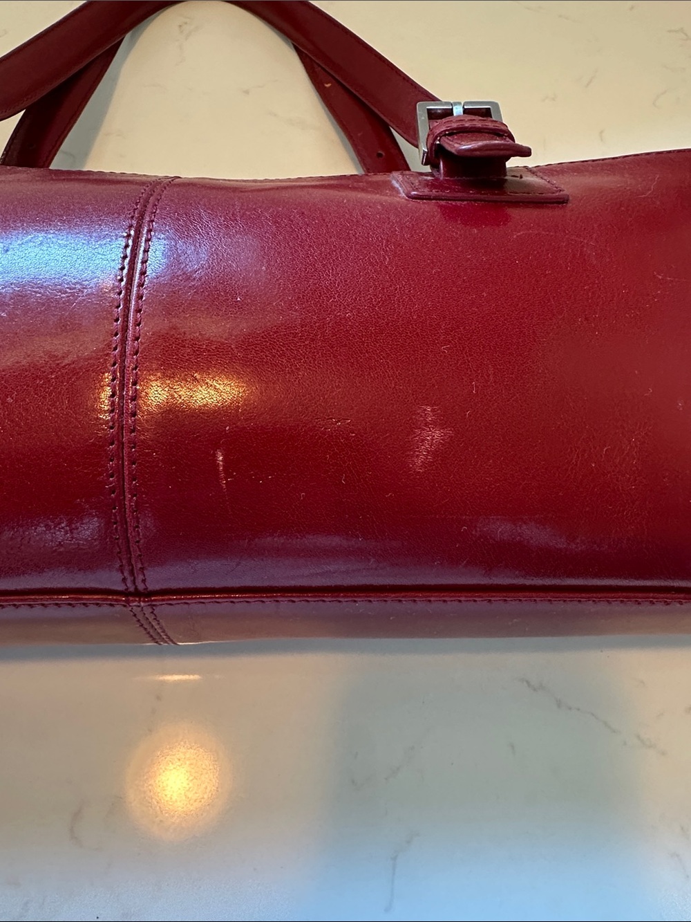 HOBO INTERNATIONAL Red Leather Zip-Top Handbag - Picture 14 of 15